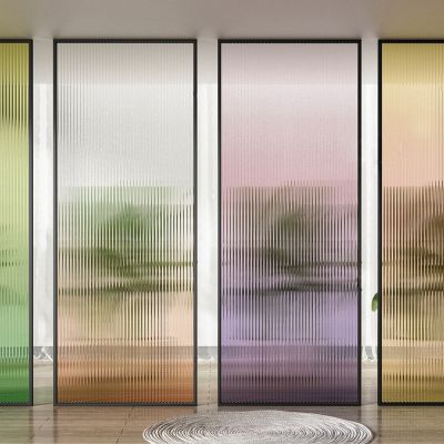 现代渐变长虹玻璃屏风