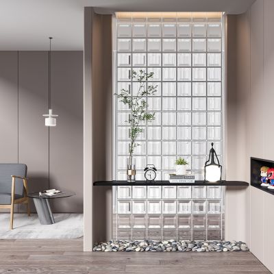 现代玄关玻璃砖隔断