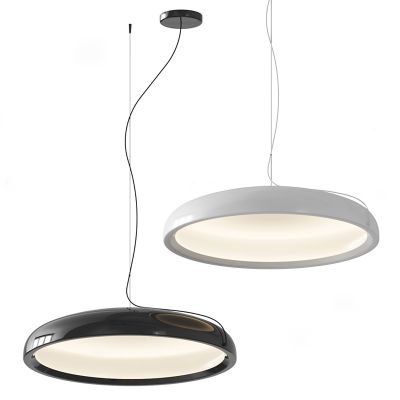 现代黑白圆形吊灯