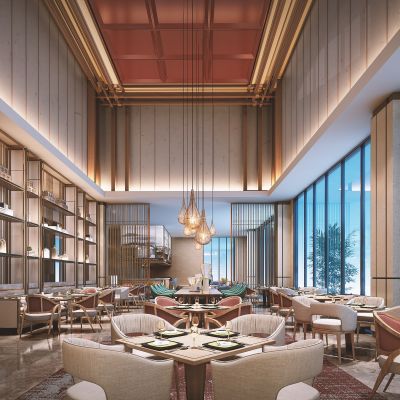 新中式酒店自助餐厅