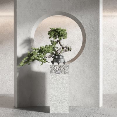 新中式松树绿植盆栽