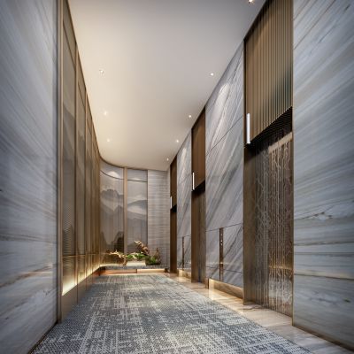 现代酒店电梯厅