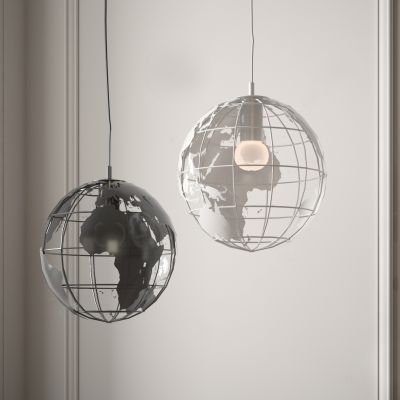 现代镂空地球吊灯