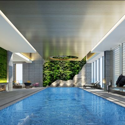 现代酒店游泳池