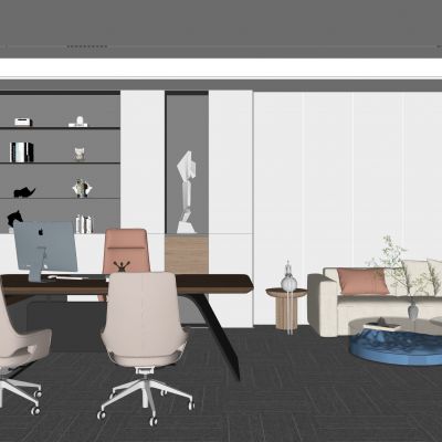 现代办公室|办公桌|实木办公桌|布艺单椅