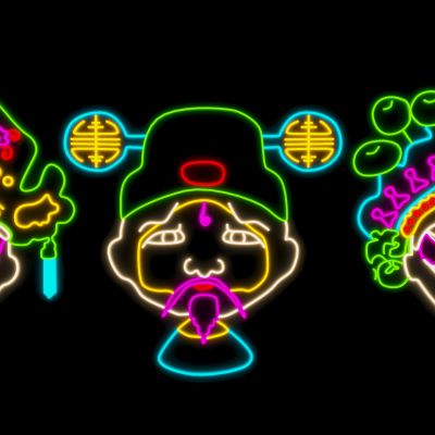 国潮花旦装饰霓虹灯