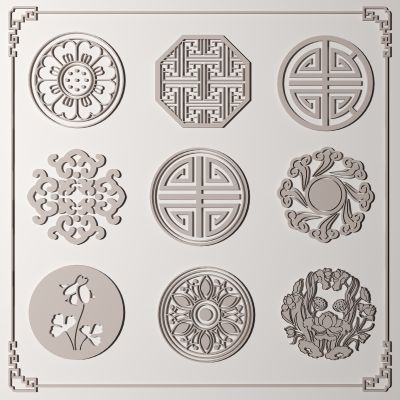 新中式窗花雕花