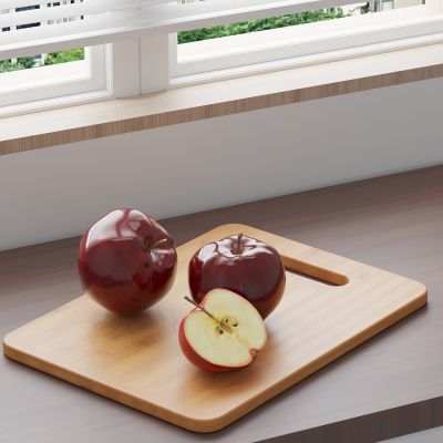 苹果 水果 砧板 菜板