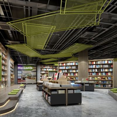 工业风书店图书馆