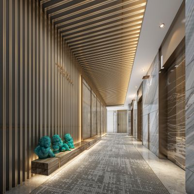 现代酒店客房过道