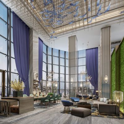 现代酒店大堂吧