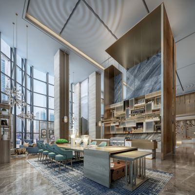 现代酒店大堂吧