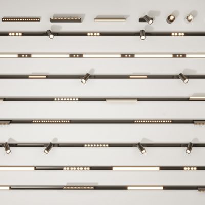 现代磁吸轨道射灯筒灯