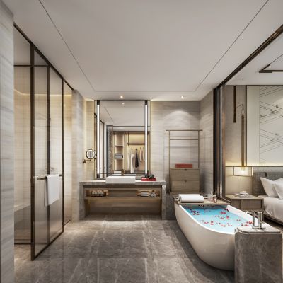 现代酒店客房卫生间