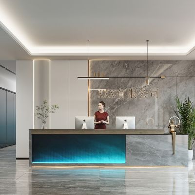 现代公司前台大厅