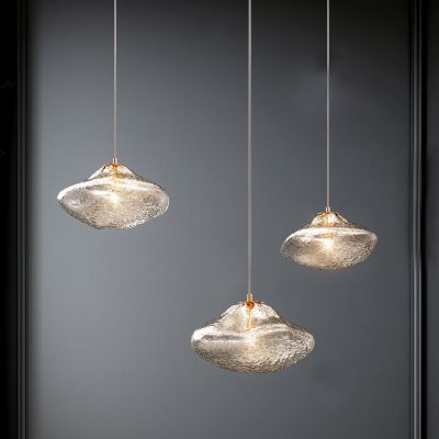 现代轻奢磨冰裂玻璃吊灯