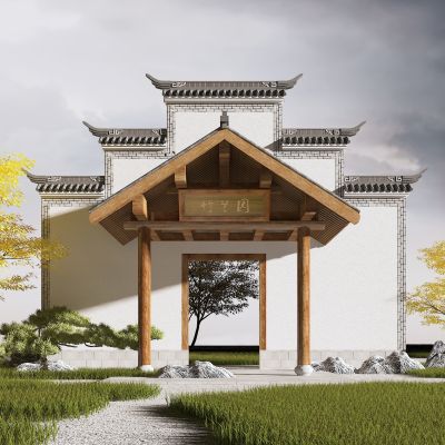 中式古典建筑徽派建筑马头墙