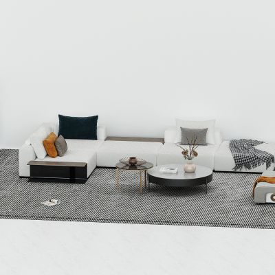 现代组合沙发，客厅沙发，沙发茶几组合，休闲沙发，布艺沙发