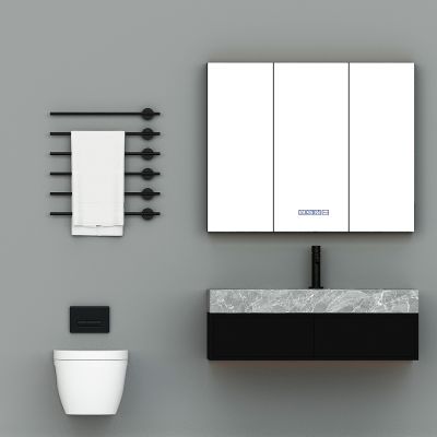 现代浴室柜，卫浴用品，卫生洁具，壁挂马桶，毛巾杆