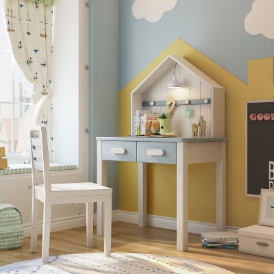 现代儿童实木书桌椅