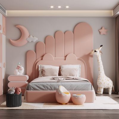 现代儿童房，儿童房，女孩房