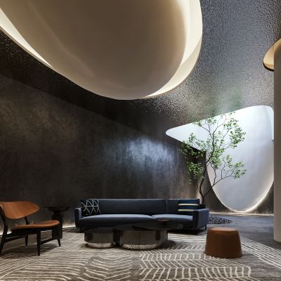 现代办公休息区