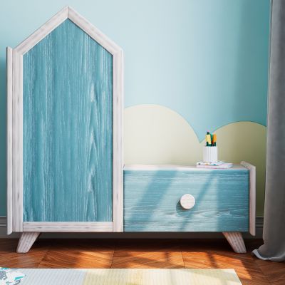 现代实木儿童鞋柜