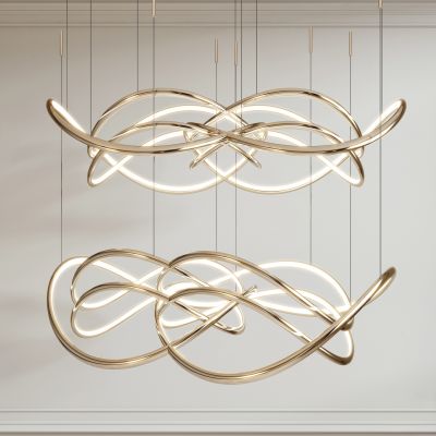 现代金属曲线艺术吊灯