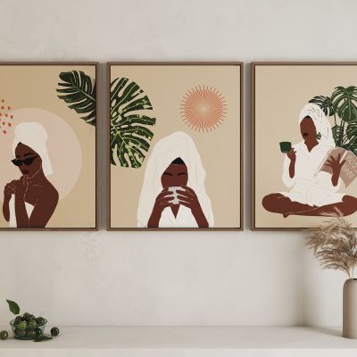 现代女性抽象装饰画