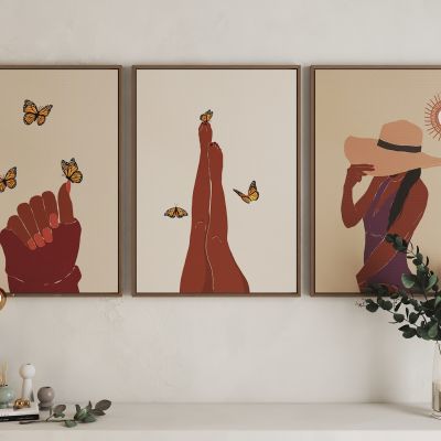 现代女性抽象装饰画