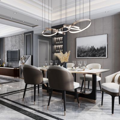 现代客厅餐厅