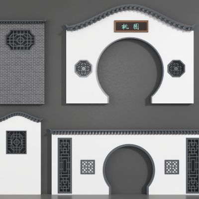 中式徽派建筑马头墙