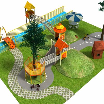 儿童游乐园，幼儿园儿童活动区，幼儿园