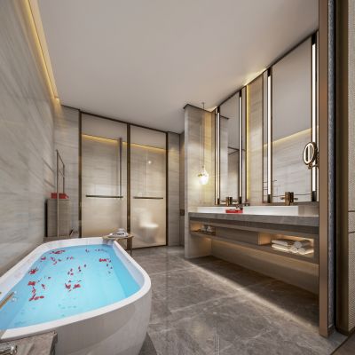 新中式酒店客房卫生间