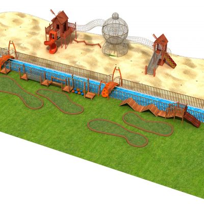 儿童木质拓展玩具，网龙，攀爬，儿童滑梯