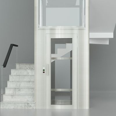 现代别墅楼梯间，电梯间，楼梯