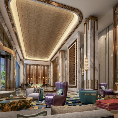 现代奢华酒店大堂
