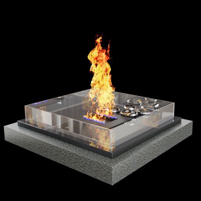 现代壁炉3D模型