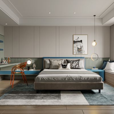 现代男孩儿童房