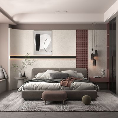 现代家居卧室主人房