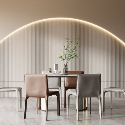 现代大理石条形餐桌椅