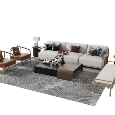 新中式组合沙发