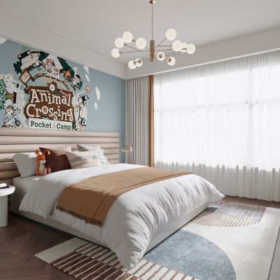 现代男孩儿童房