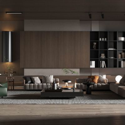 现代风格的客厅