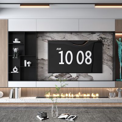 现代电视背景墙