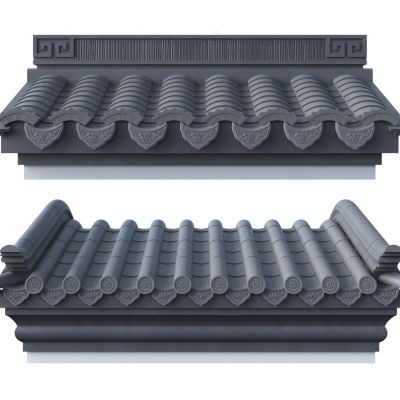 新中式屋檐_瓦片_徽派屋檐_京派屋檐