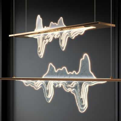 新中式禅意山脉吊灯