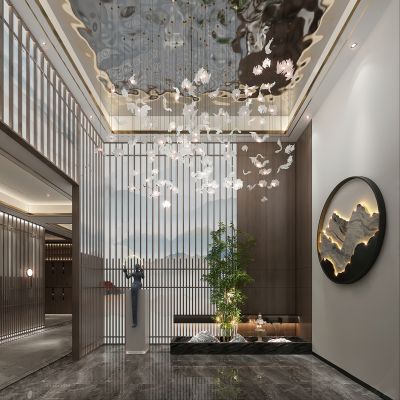 新中式洗浴中心玄关