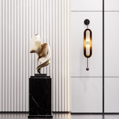 现代金属雕塑 金属壁灯