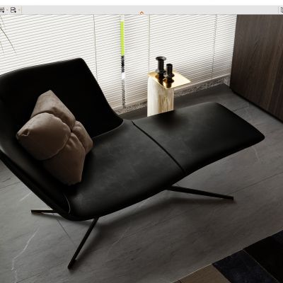 现代皮革贵妃椅